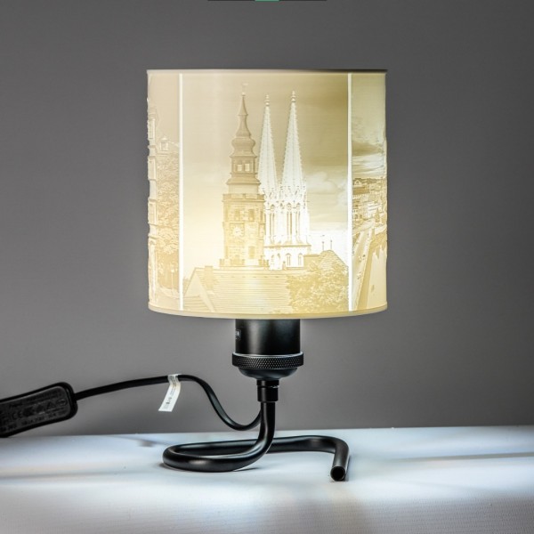 3D Nachttischlampe Görlitz - Fotolampe mit Stadt-Bildmotiv